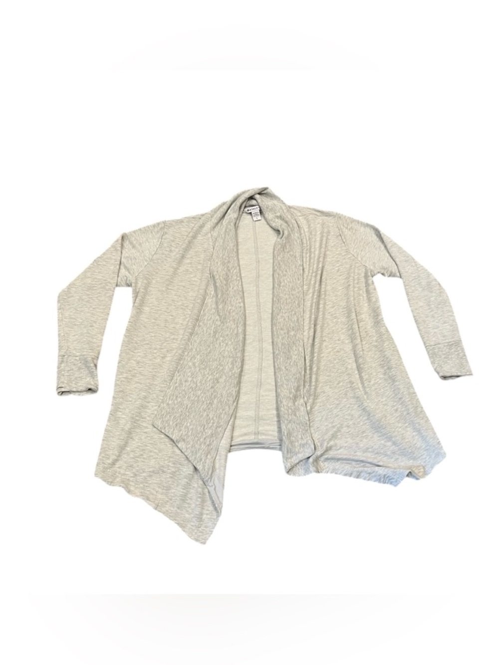 Athleta Light Gray Draped Open-Front Cardigan